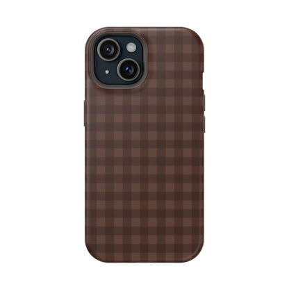 Brown Gingham iPhone Case