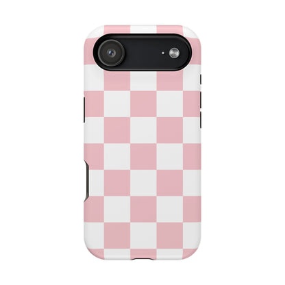 Pastel Pink Checkered iPhone Case