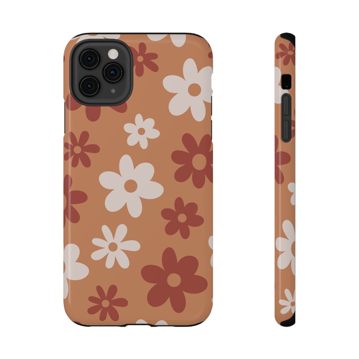 Brown Flower Power iPhone Case