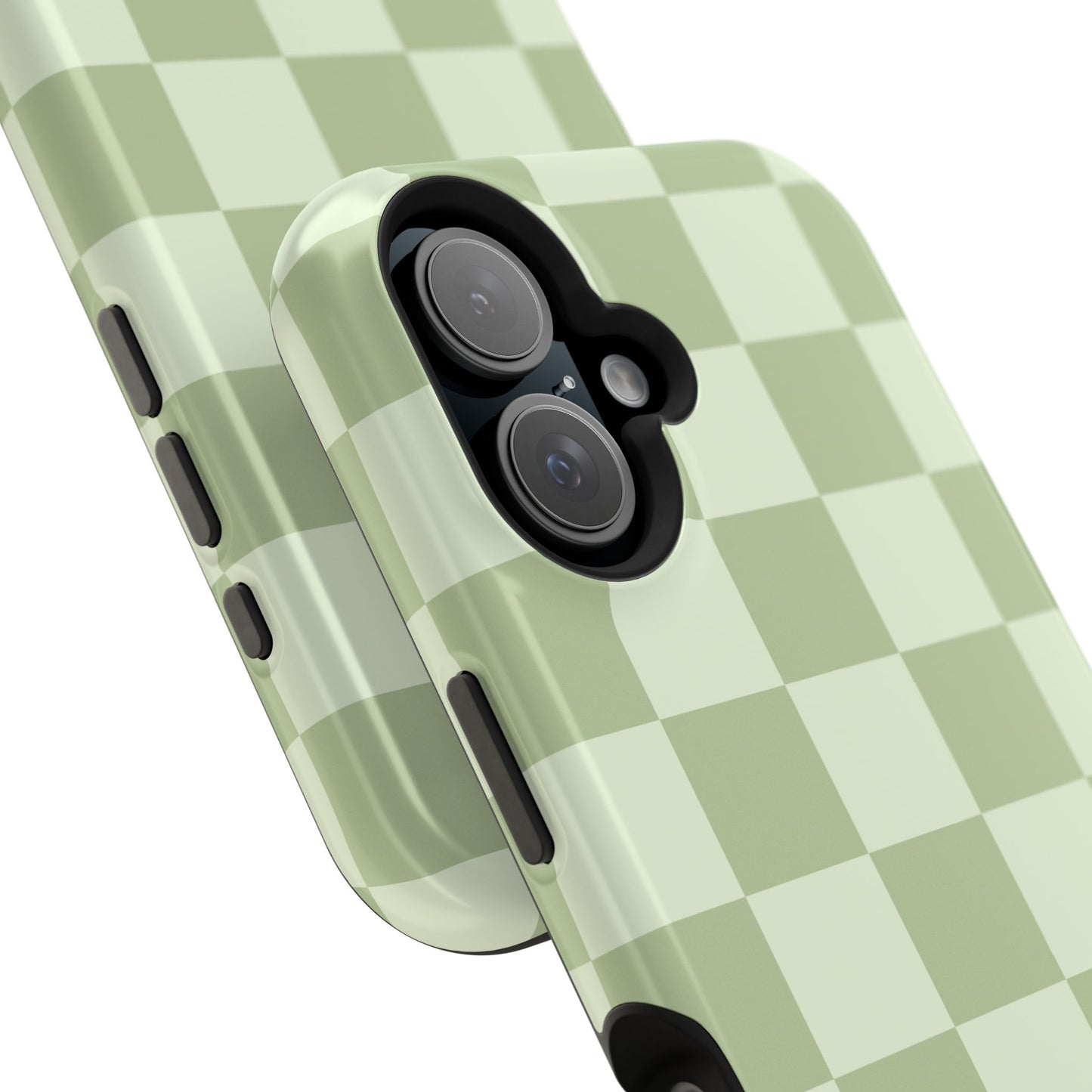 Green & Light Green Checkered iPhone Case