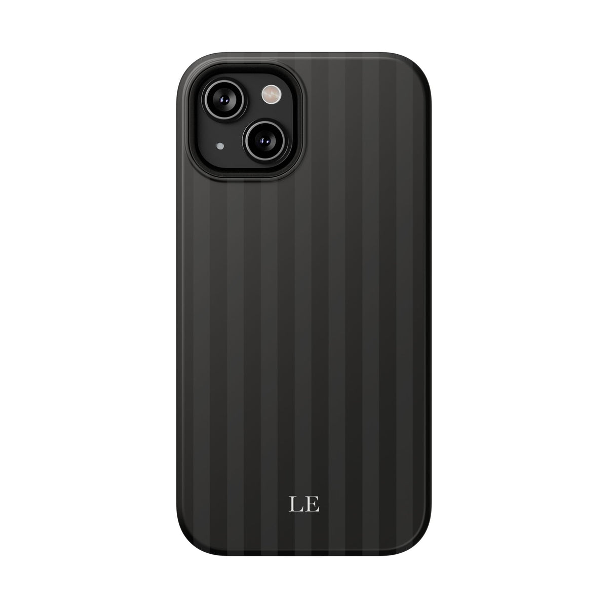 Custom Initials Black Stripes iPhone Case