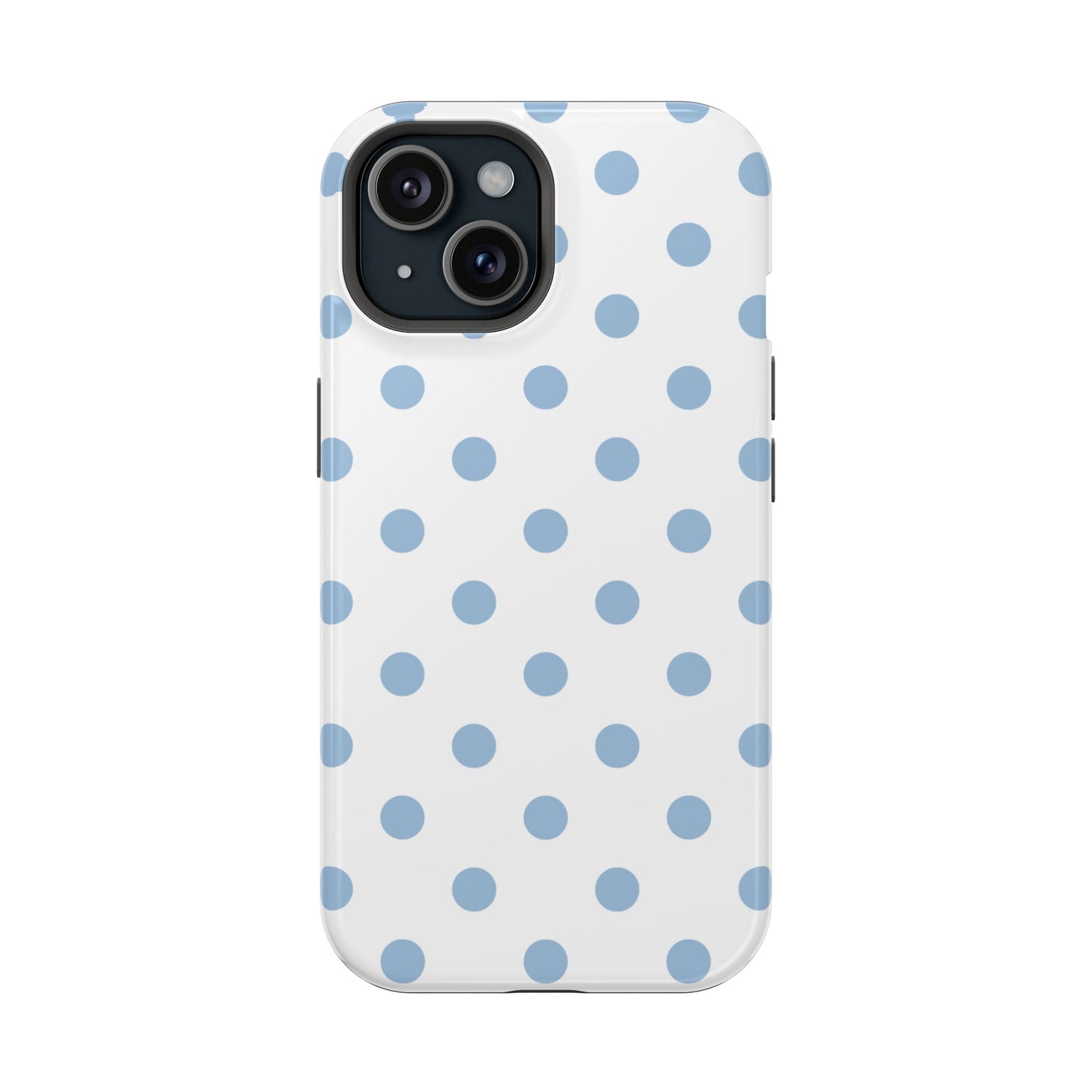 Blue Clouds Polka Dots iPhone Case