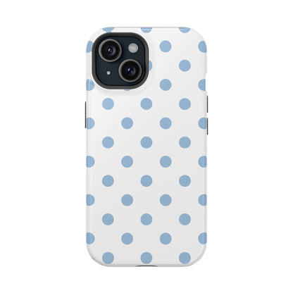 Blue Clouds Polka Dots iPhone Case