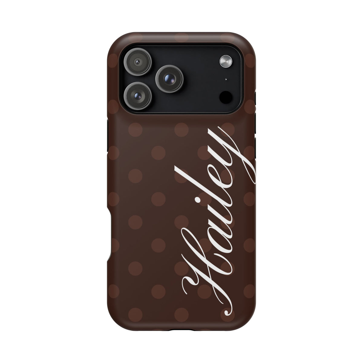 Custom Mocha Polka Dots iPhone Case
