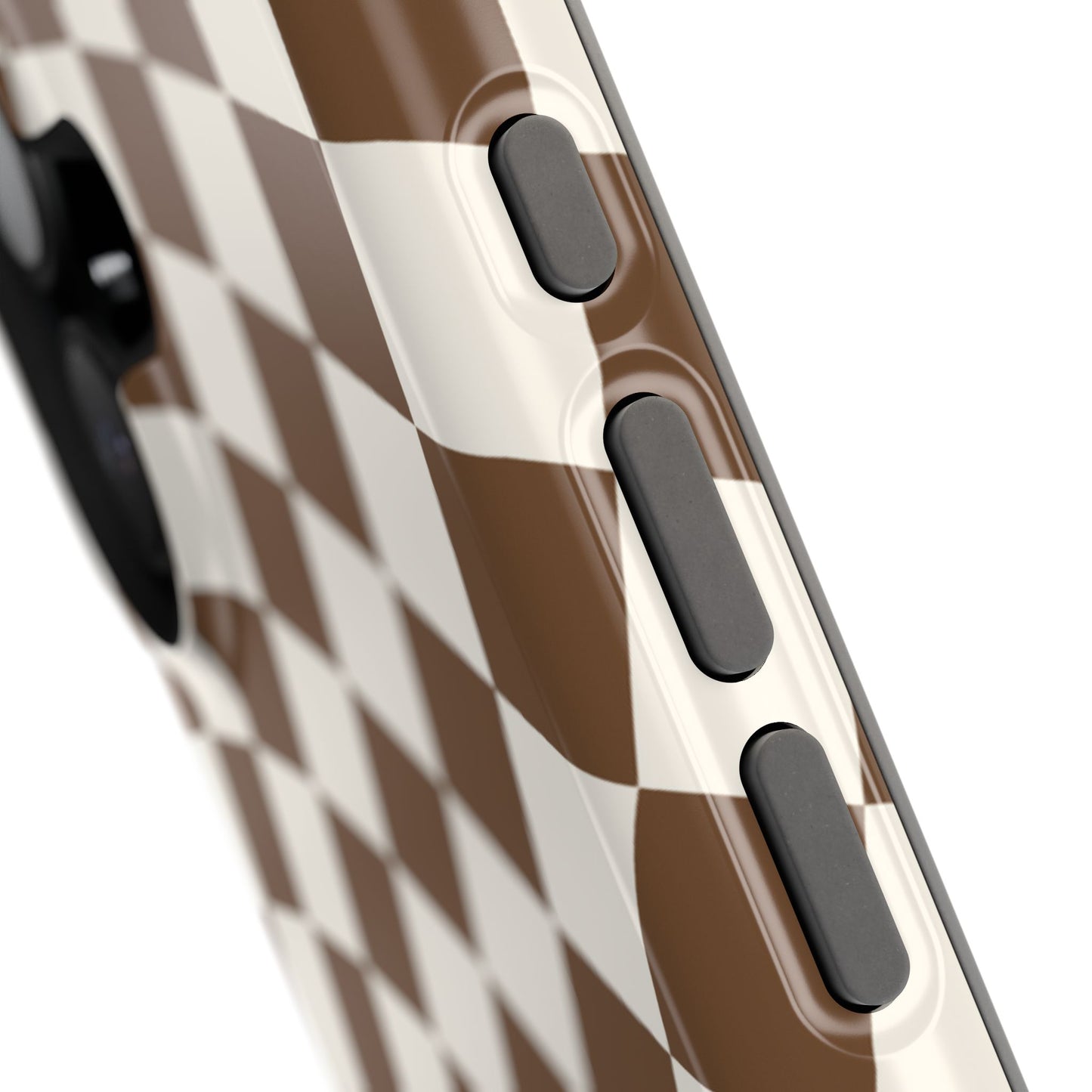 Brown Wavy Checkered iPhone Case