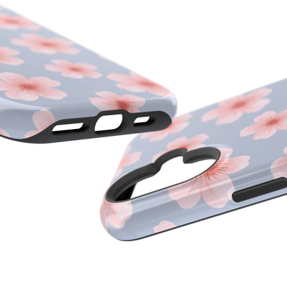 Blue Cherry Blossoms iPhone Case