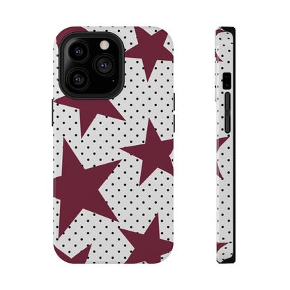 Burgundy Star iPhone Case