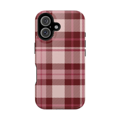 Burgundy Plaid iPhone Case