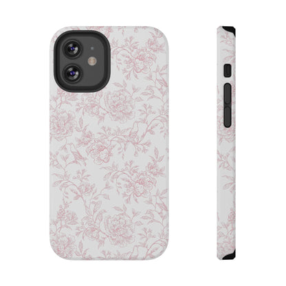 French Rosy Toile iPhone Case