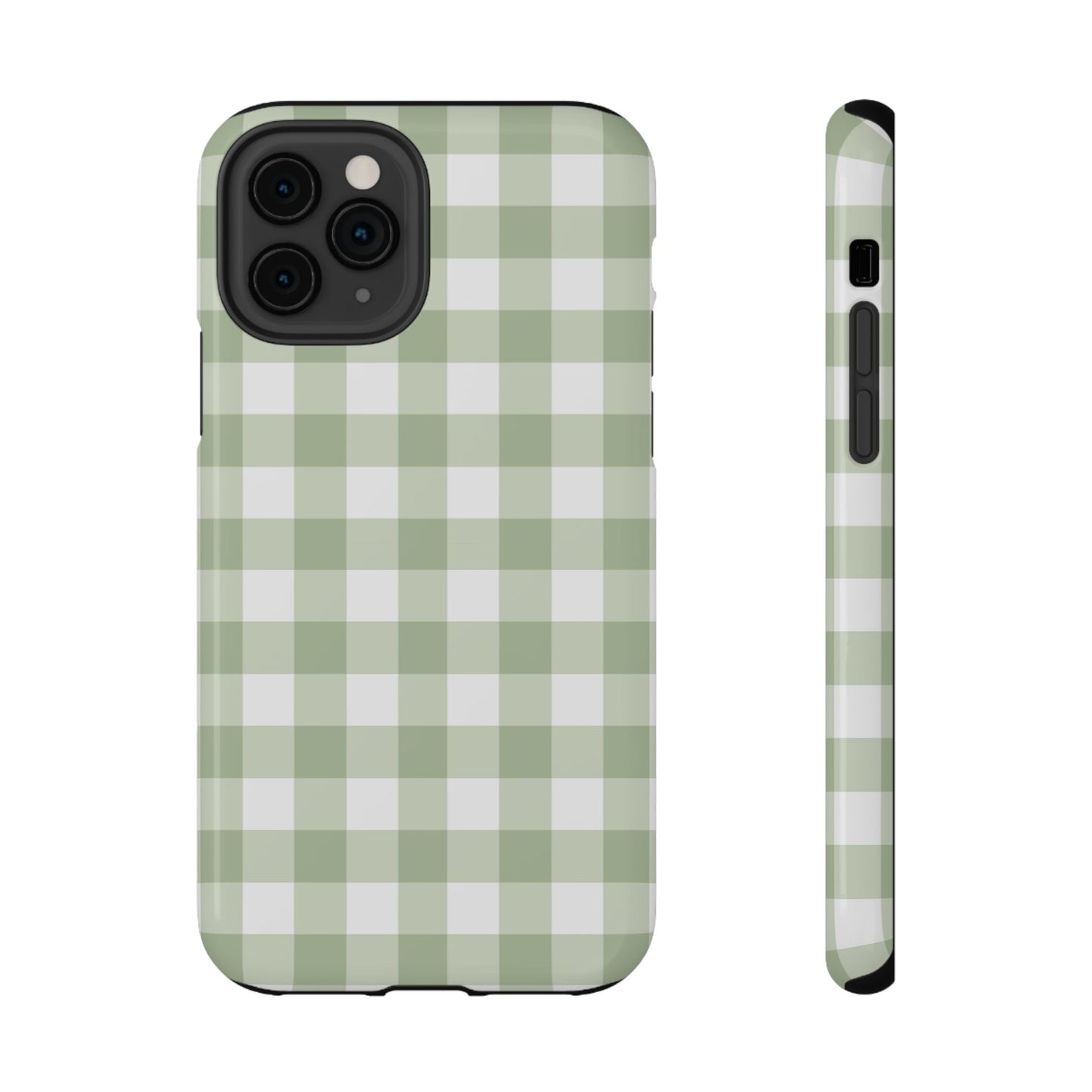 Green Gingham iPhone Case