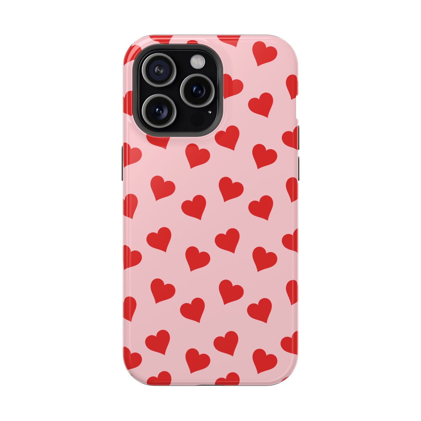 Red & Pink Heart Mania iPhone Case