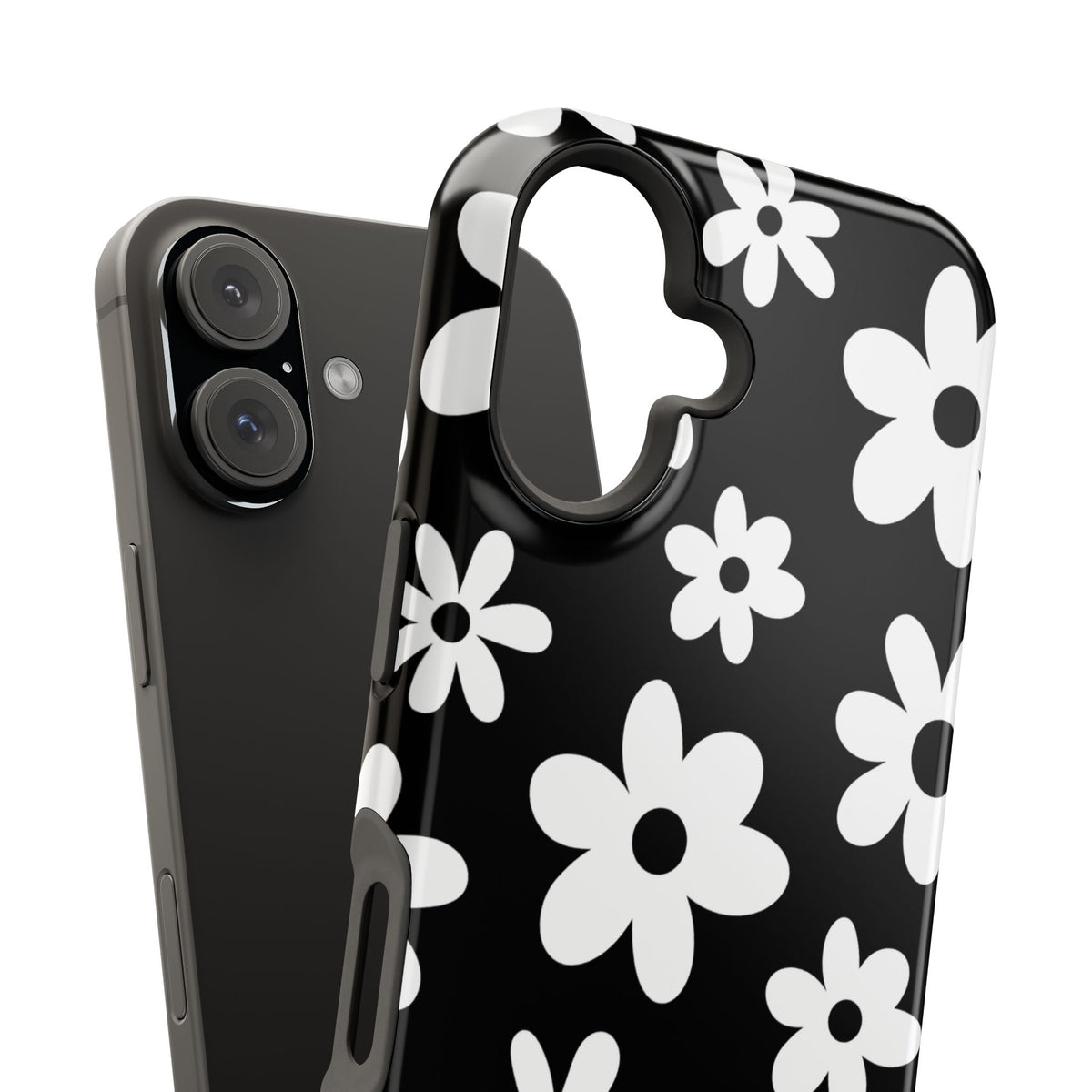 Black Flower Power iPhone Case