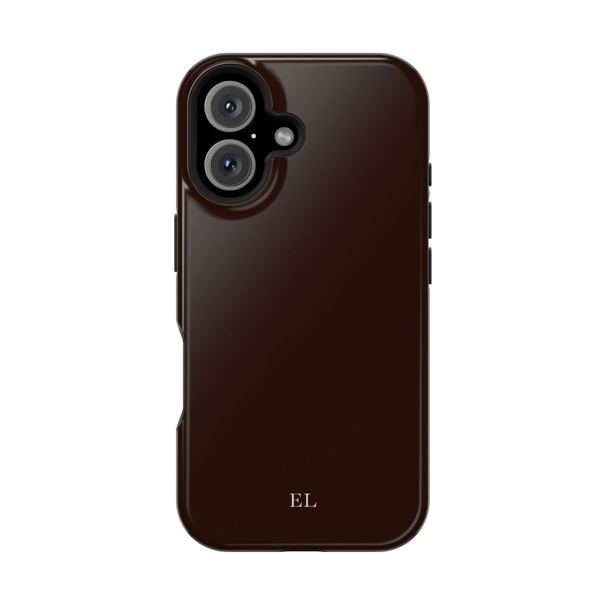 Custom Initials Mocha iPhone Case
