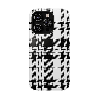 Black Plaid iPhone Case