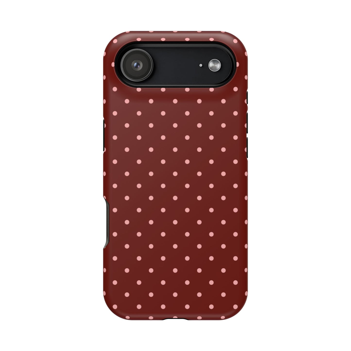 Maroon Mini Dots iPhone Case