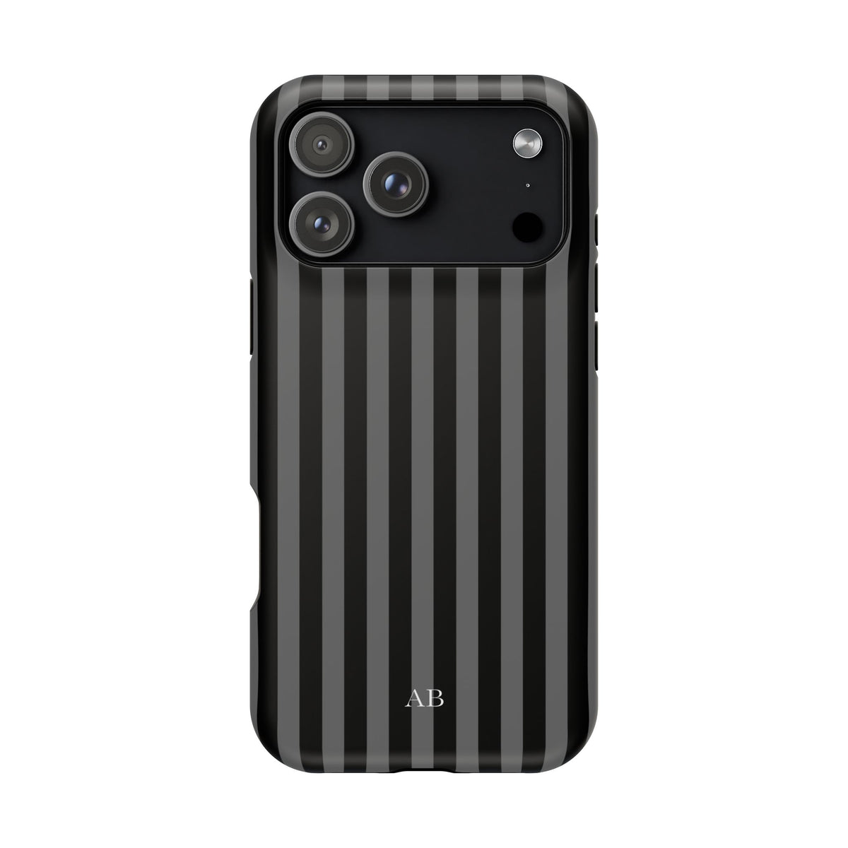 Custom Initials Twilight Stripes iPhone Case