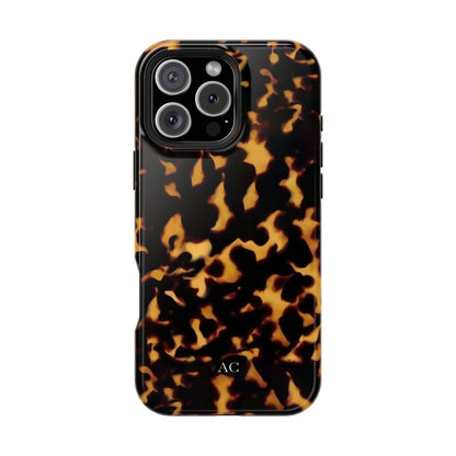 Custom Initials Tortoise iPhone Case