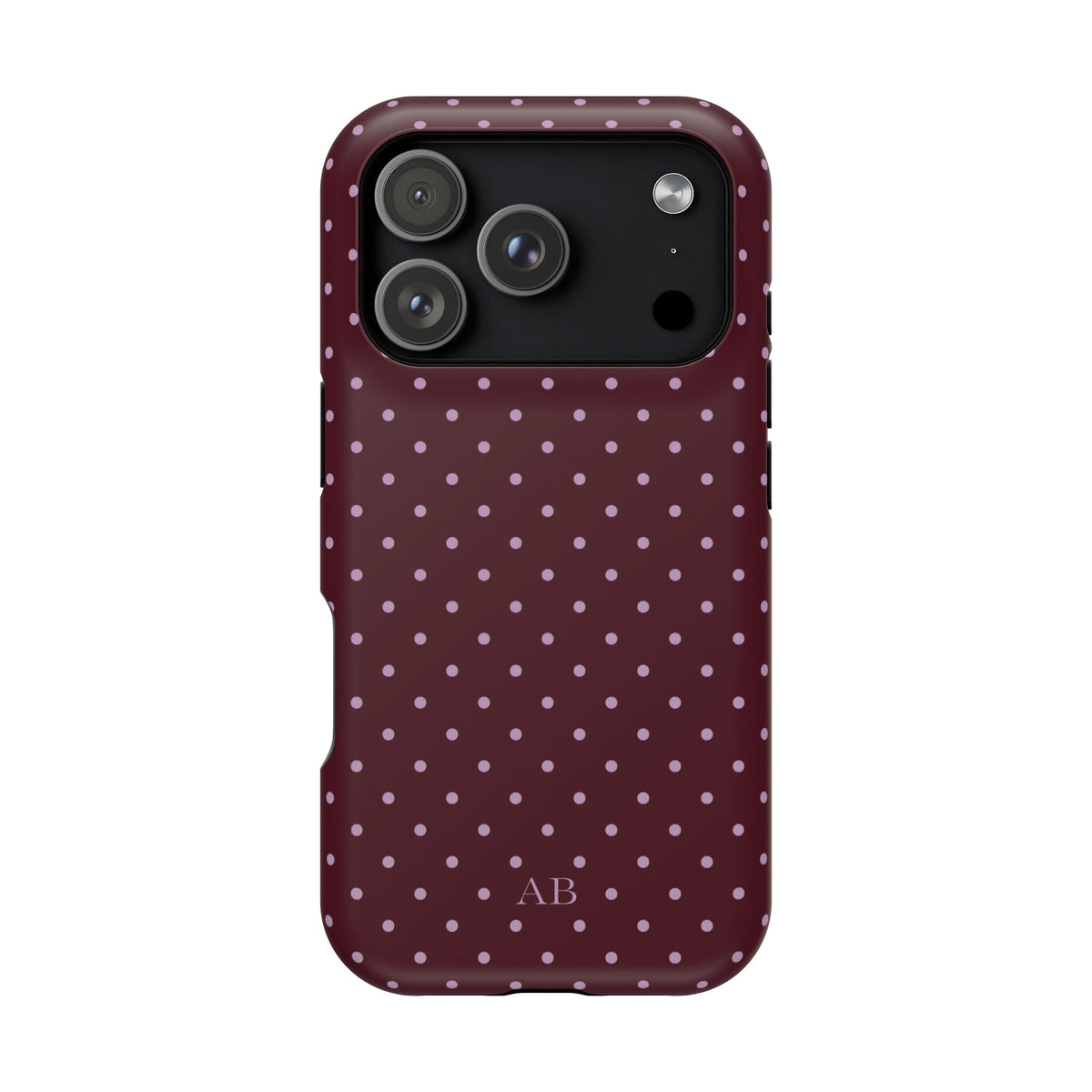 Custom Burgundy & Violet Mini Dots iPhone Case