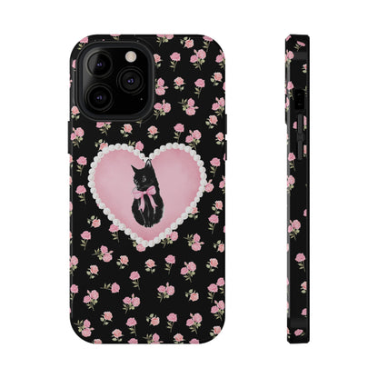 Black Féline Roses iPhone Case