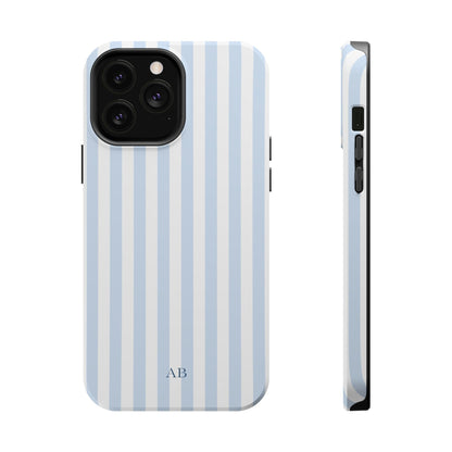 Custom Initials Blue Beau iPhone Case