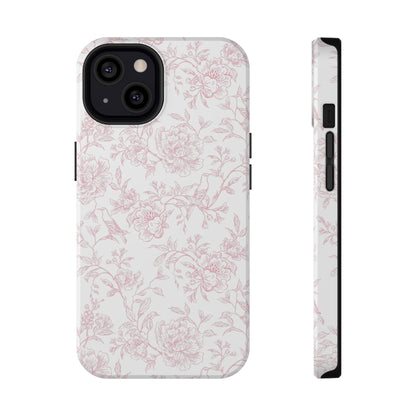 French Rosy Toile iPhone Case