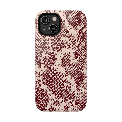 Burgundy Snake iPhone Case