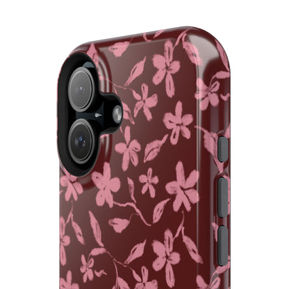 Burgundy Petals iPhone Case