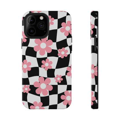 Floral Wavy Checkered iPhone Case from Stella Cases