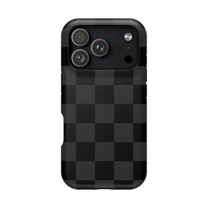 Black Checkered iPhone Case