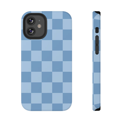 Blue Candy Checkered iPhone Case