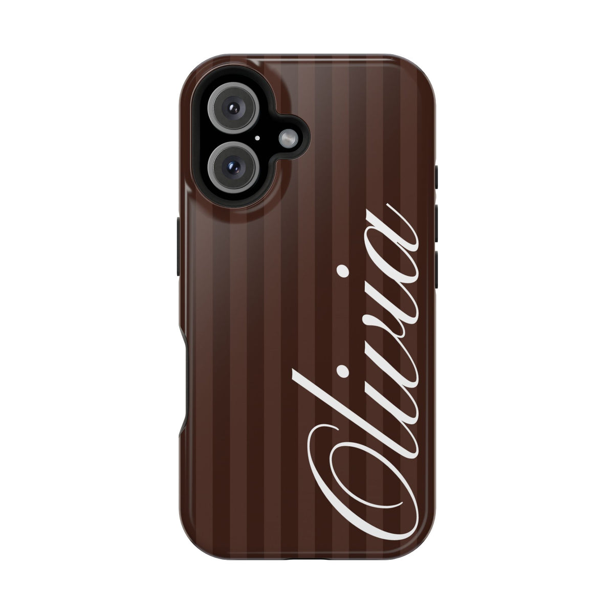 Custom Mocha Stripes iPhone Case