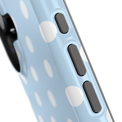 Blue Candy Polka Dots iPhone Case
