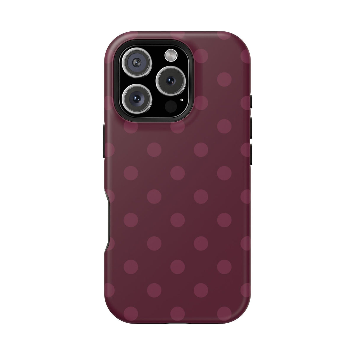 Plum Polka Dots iPhone Case
