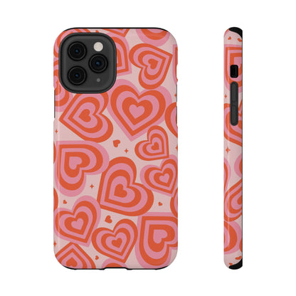 Pink & Red Hearts iPhone Case