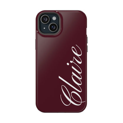 Personalized Burgundy iPhone Case