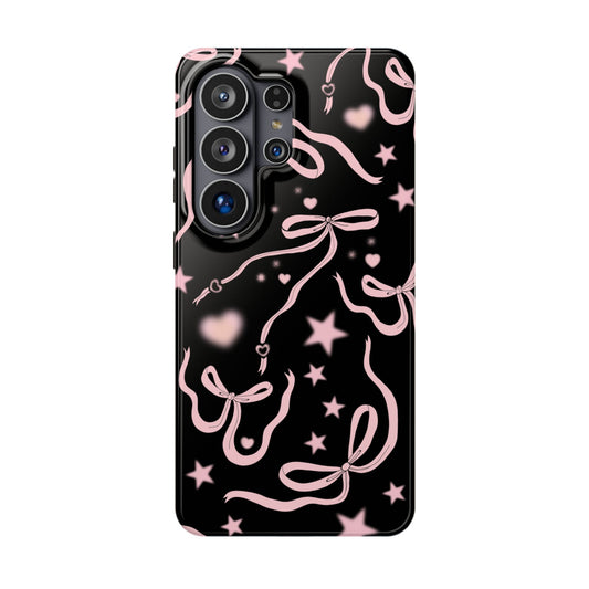 Black Cosmic Bows Samsung Case