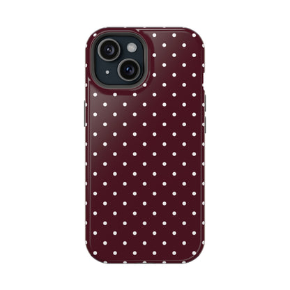 Burgundy Mini Dots iPhone Case