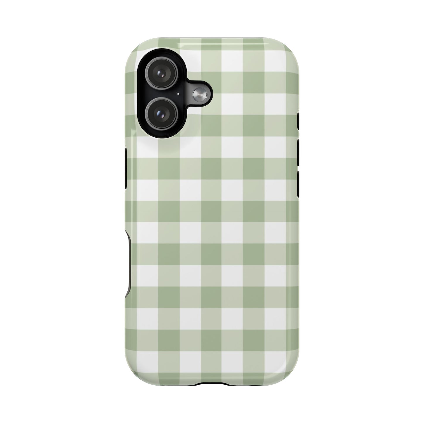 Green Gingham iPhone Case