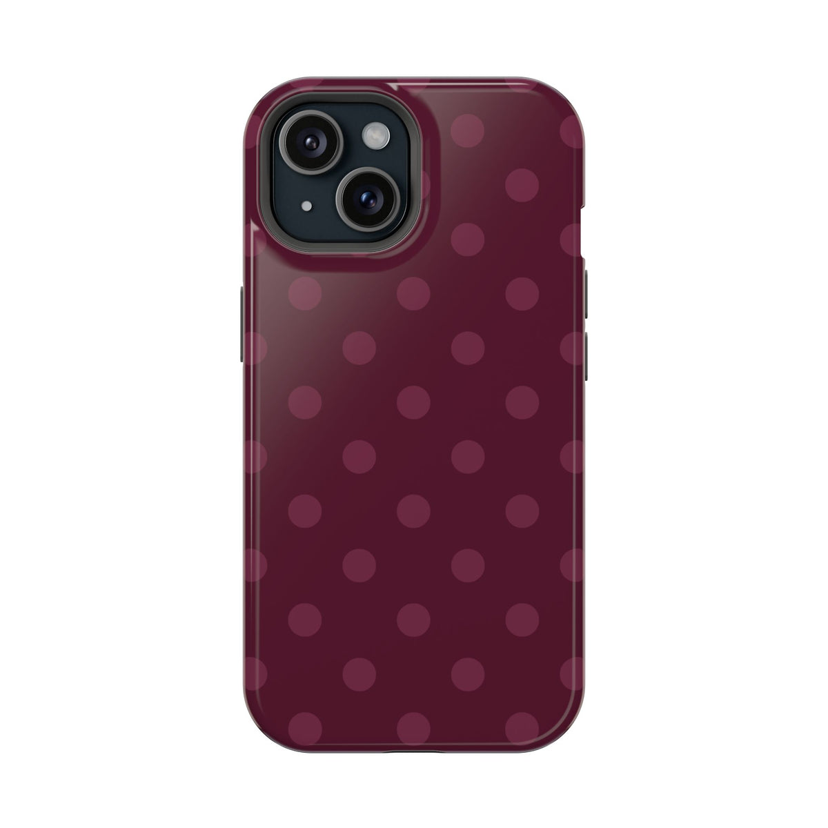 Plum Polka Dots iPhone Case