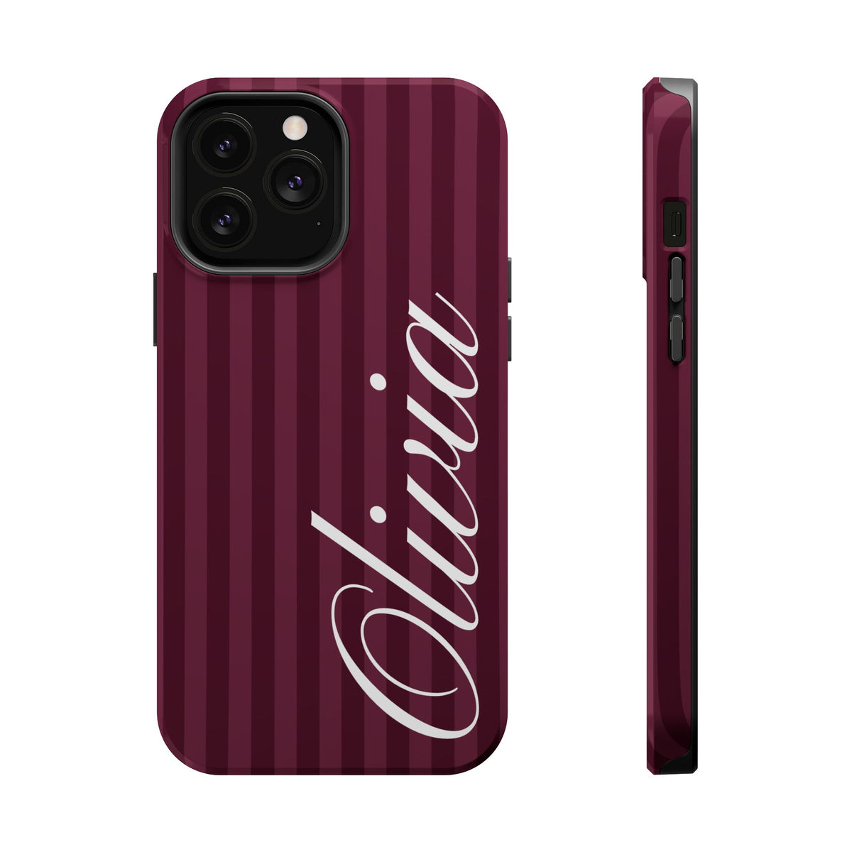 Custom Plum Stripes iPhone Case