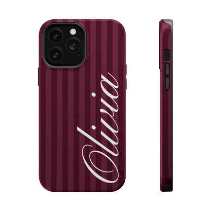 Custom Plum Stripes iPhone Case