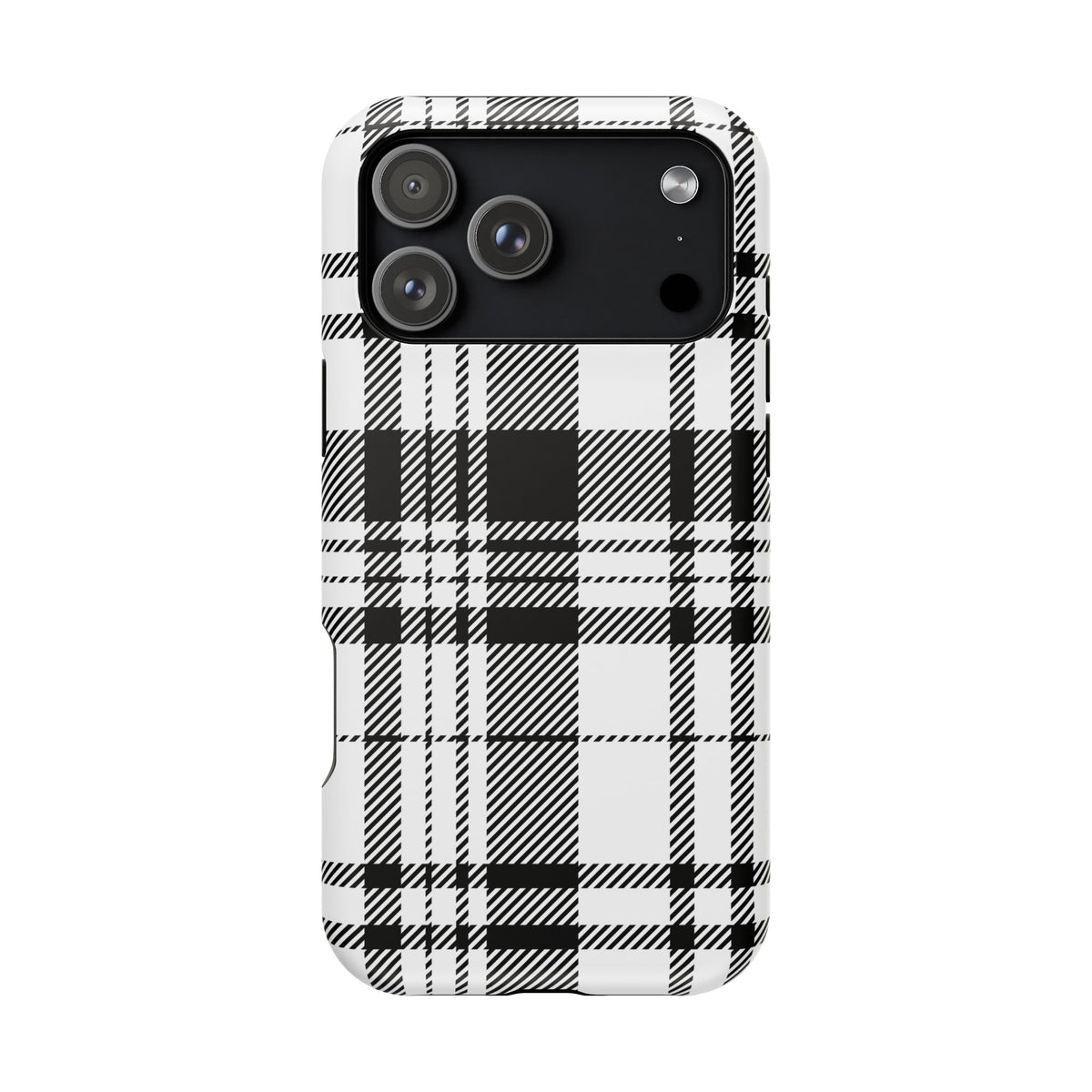 Black Plaid iPhone Case