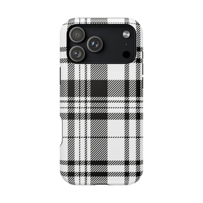 Black Plaid iPhone Case