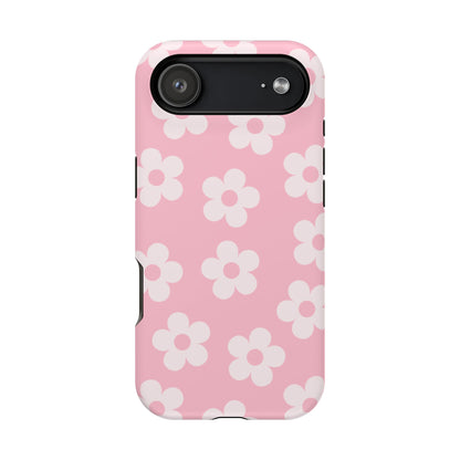 Pink Retro Flowers iPhone Case