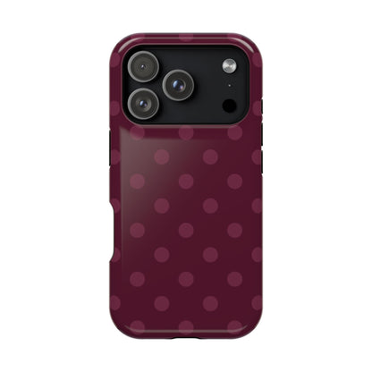 Plum Polka Dots iPhone Case
