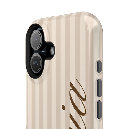 Custom Beige Stripes iPhone Case