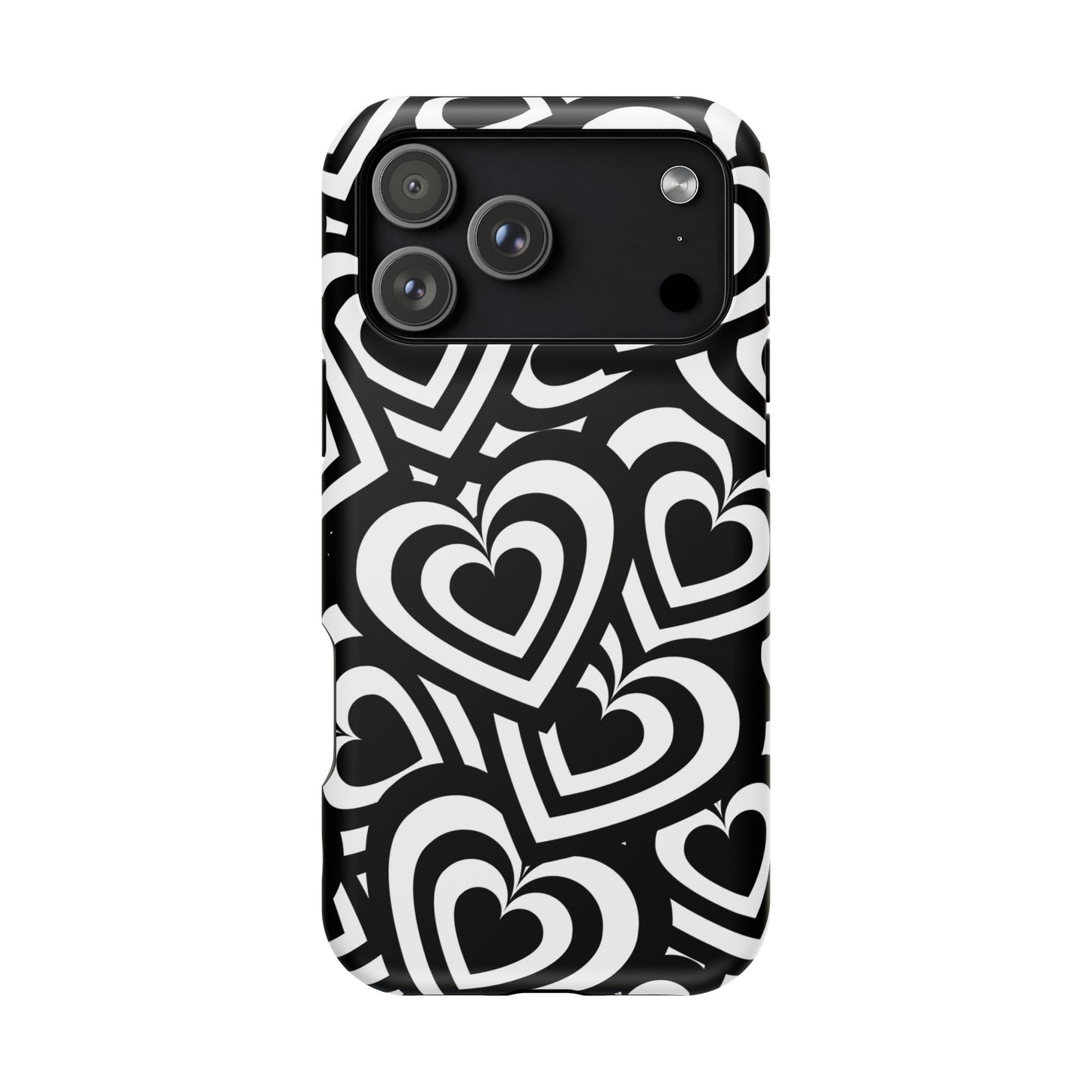 Black & White Hearts iPhone Case
