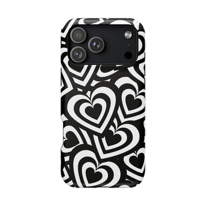 Black & White Hearts iPhone Case