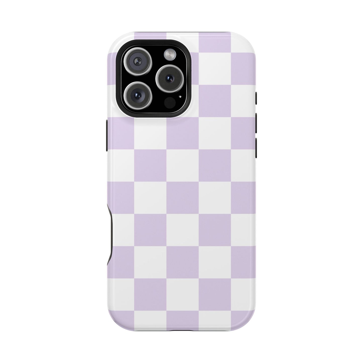 Pastel Purple Checkered iPhone Case