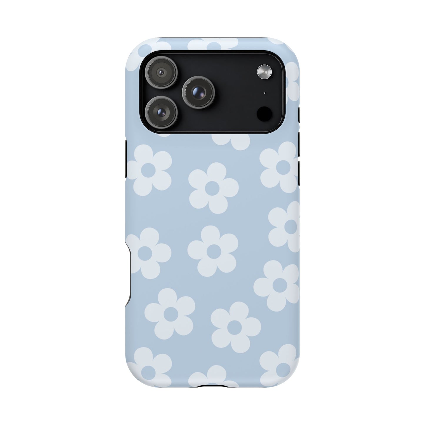 Blue Retro Flowers iPhone Case